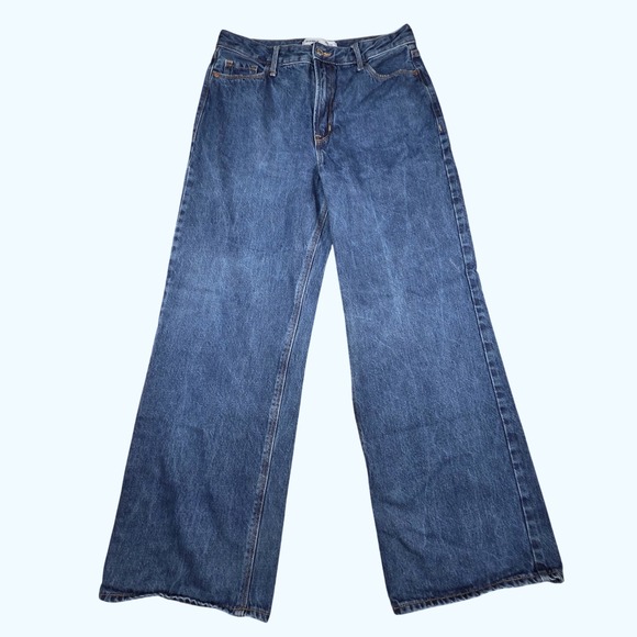 Old Navy Denim - Old Navy Wide Leg Jeans Womens 10 Extra High Rise Baggy Y2K Skater 90s‎ Style